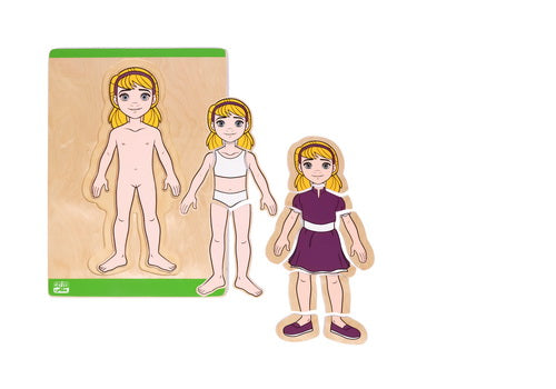 Building Up Body Parts Puzzles 3 Layers Girl