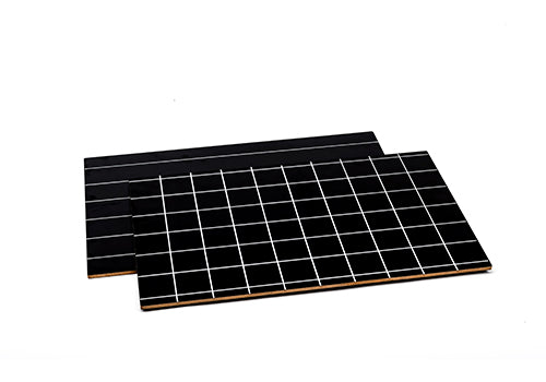 Black Boards With Lines And Squares