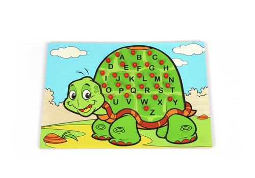 Letter Puzzle Turtle English - Image Alt Text